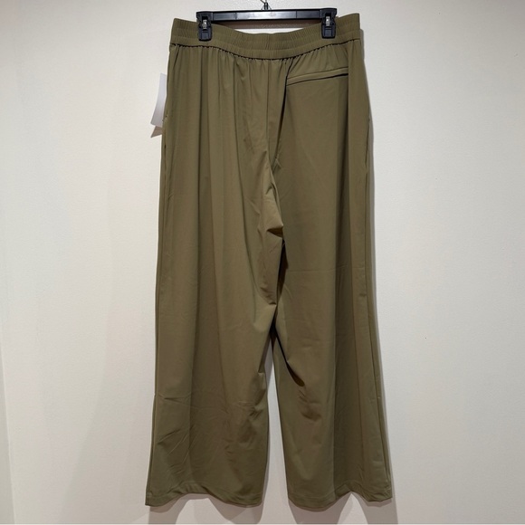 New Athleta Pinnacle Wide Leg Pants Trousers Sz 16 Olive Branch Green Workwear - Picture 4 of 13